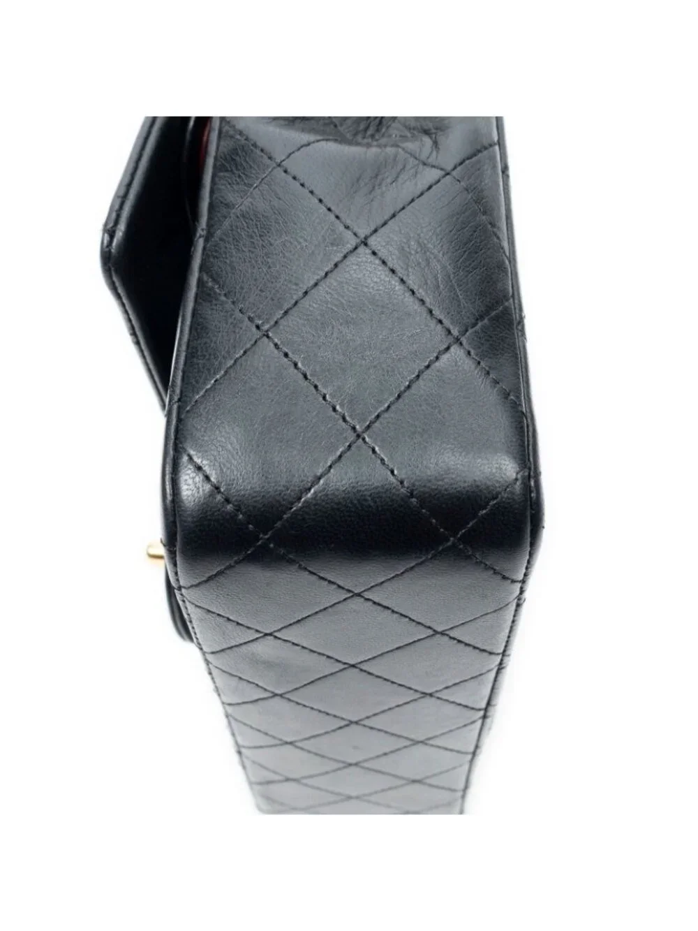 Chanel Quilted Double Flap Bag Black Lambskin Leather
